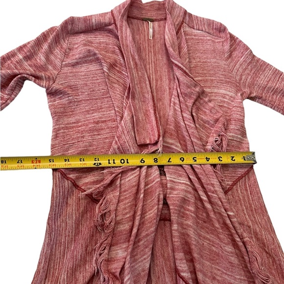 Free People Take a Bow Fringe cardigan Size S/P - Picture 14 of 16
